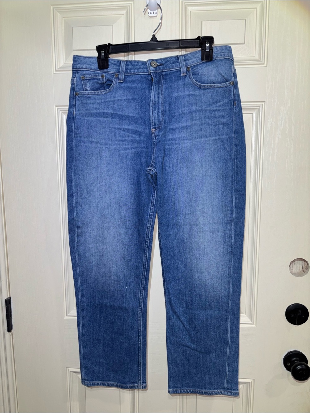 PAIGE Women’s Straight Fit Medium Blue Jeans
